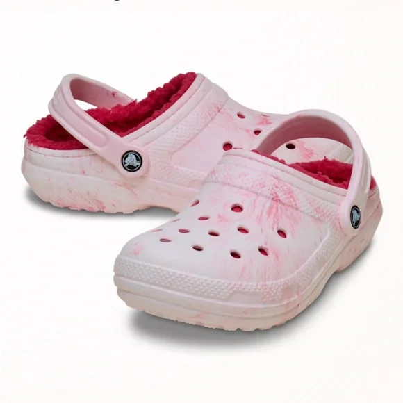 CROCS Classic Watercolor Marbled Lined Clog - Picture 9 of 11